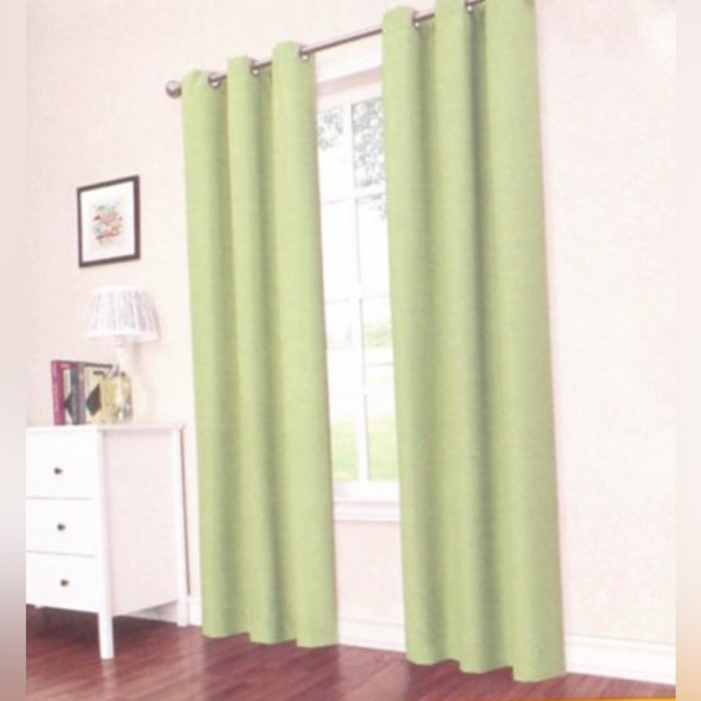 NEW Eclipse My Scene Dayton Lime Blackout Curtain Panels 42x84 Set of 2